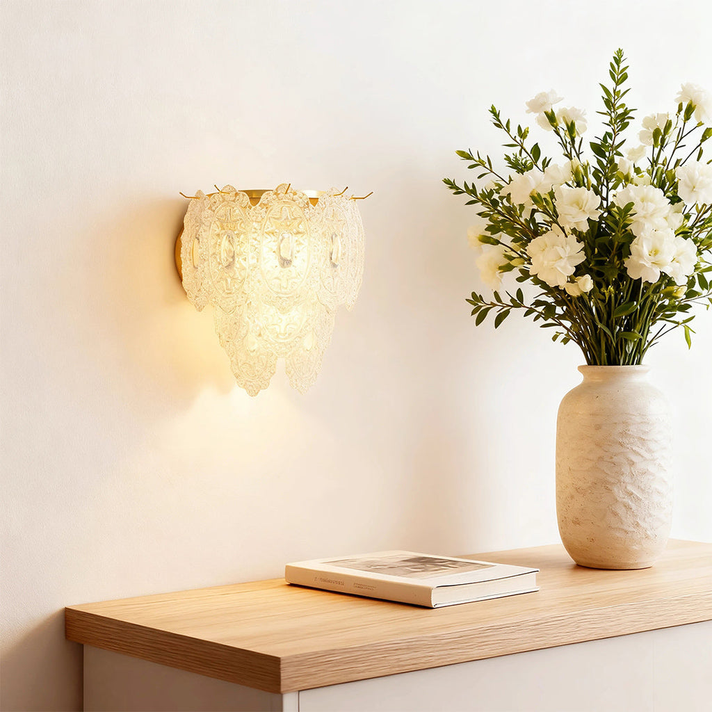 VIVIENNE COPPER AND CRYSTAL WALL SCONCE