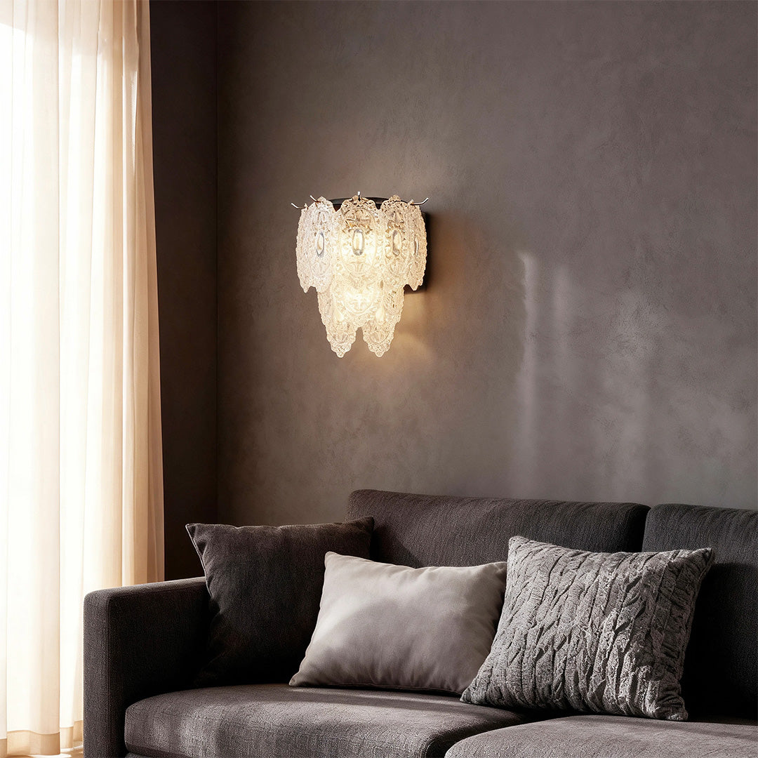 VIVIENNE COPPER AND CRYSTAL WALL SCONCE