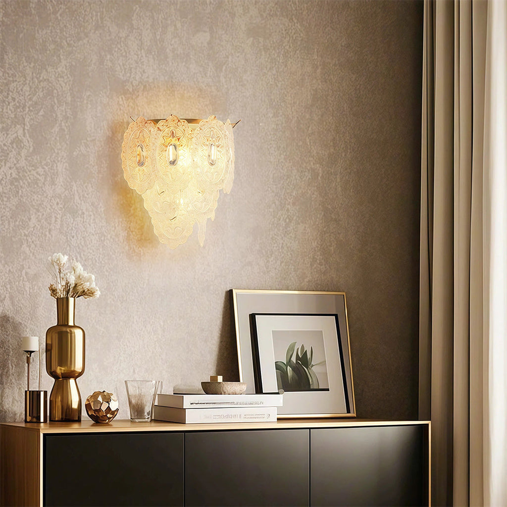 VIVIENNE COPPER AND CRYSTAL WALL SCONCE