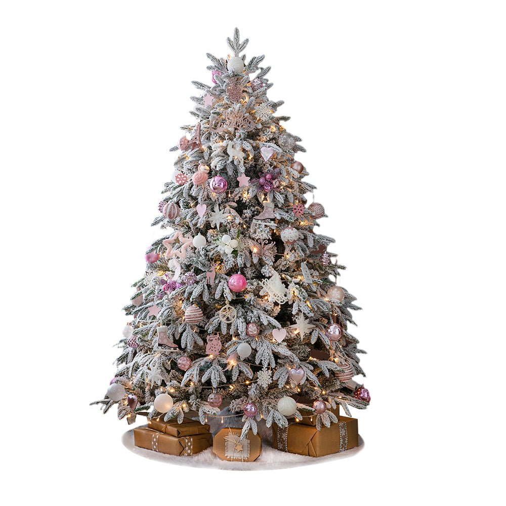 FROSTWELL WHIMSICAL SNOWFALL CHRISTMAS TREE WITH ILLUMINATED STRING ACCENTS
