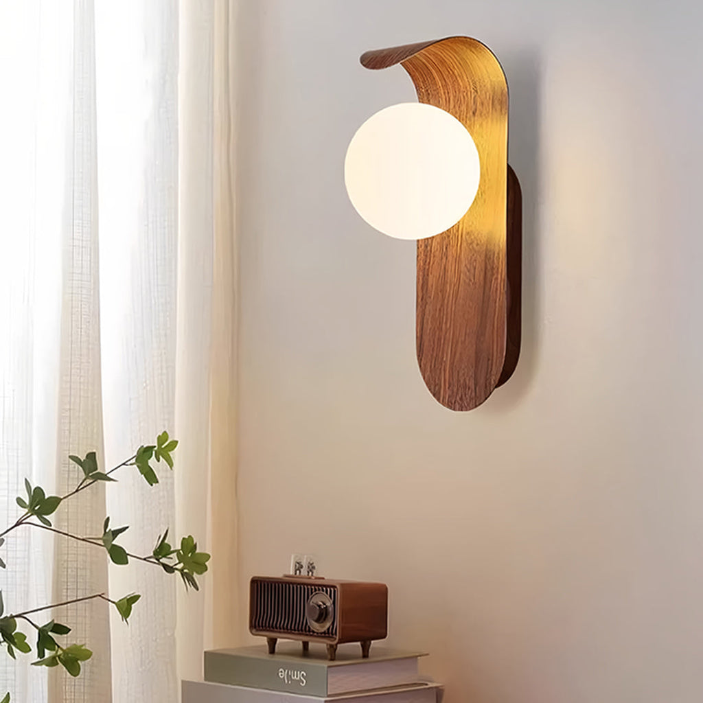 WINTHROP WOODEN GRAIN WALL SCONCE WITH LED ILLUMINATION