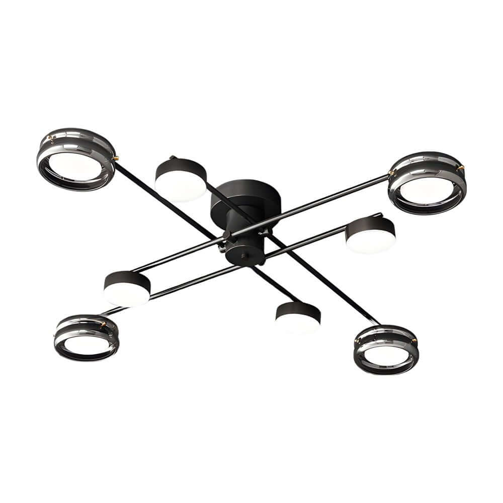 CHARLESTON COPPER TRIPLE-ARMED SEMI-FLUSH CEILING LANTERN