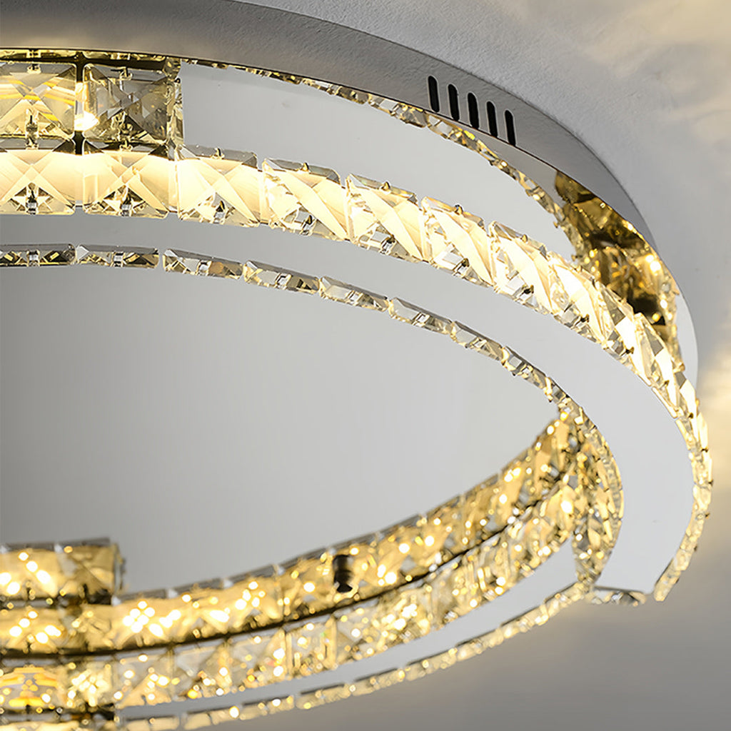 WINTHORPE CRYSTAL EMBELLISHED LED CEILING DISK LIGHT