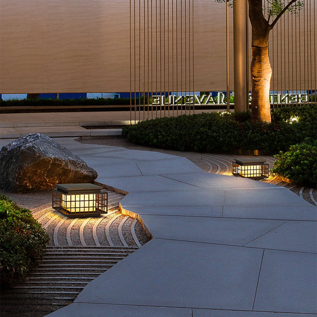 1. **WILLOUGHBY STAINLESS LUMINAIRE**  
   A sleek, contemporary pillar light crafted from durable stainless steel, designed to illuminate outdoor spaces with a modern flair.

2. **DORCHESTER POLISHED GLOW COLUMN**  
   A striking stainless steel pillar l