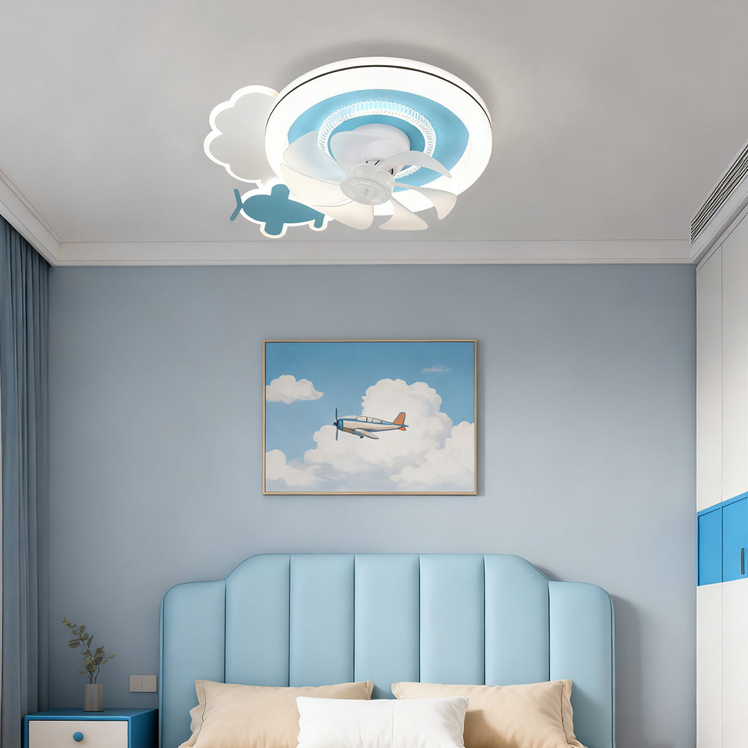 WILLOUGHBY SKY DANCER CEILING LIGHT FAN"  
2. "CHARLESTON WHIRLPOOL BLUE AND WHITE CEILING FAN"  
3. "PENDLETON CLOUD BREEZE LIGHTED FAN"  
4. "HENLEY AQUA WHIRL CEILING LIGHT FAN"  
5. "KENSINGTON DREAMSCAPE CEILING FAN WITH LIGHT"  
6. "TAVISTOCK SERENE