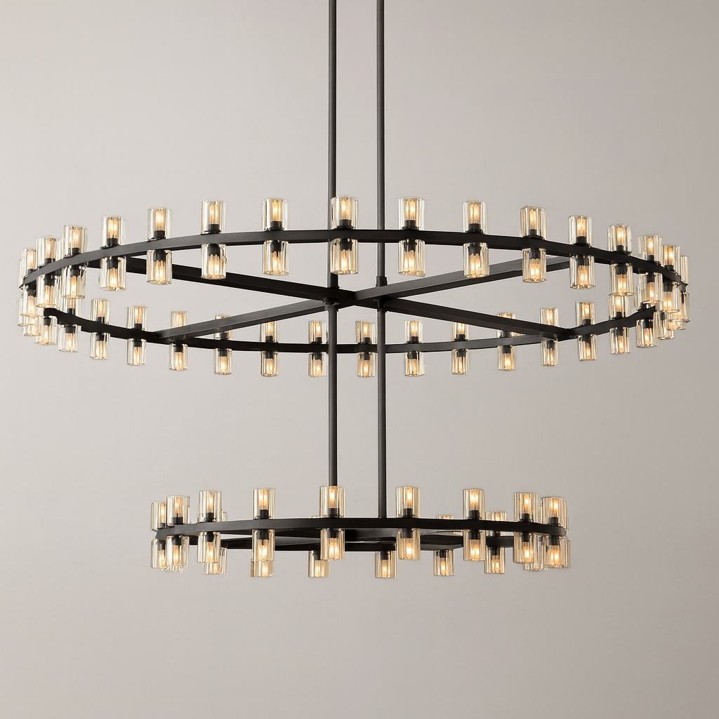 CANTERBURY DOUBLE-LAYERED WAGON WHEEL CHANDELIER