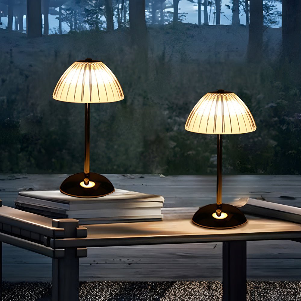 WINTERBORNE BATTERY-POWERED BRASS TABLE LANTERN