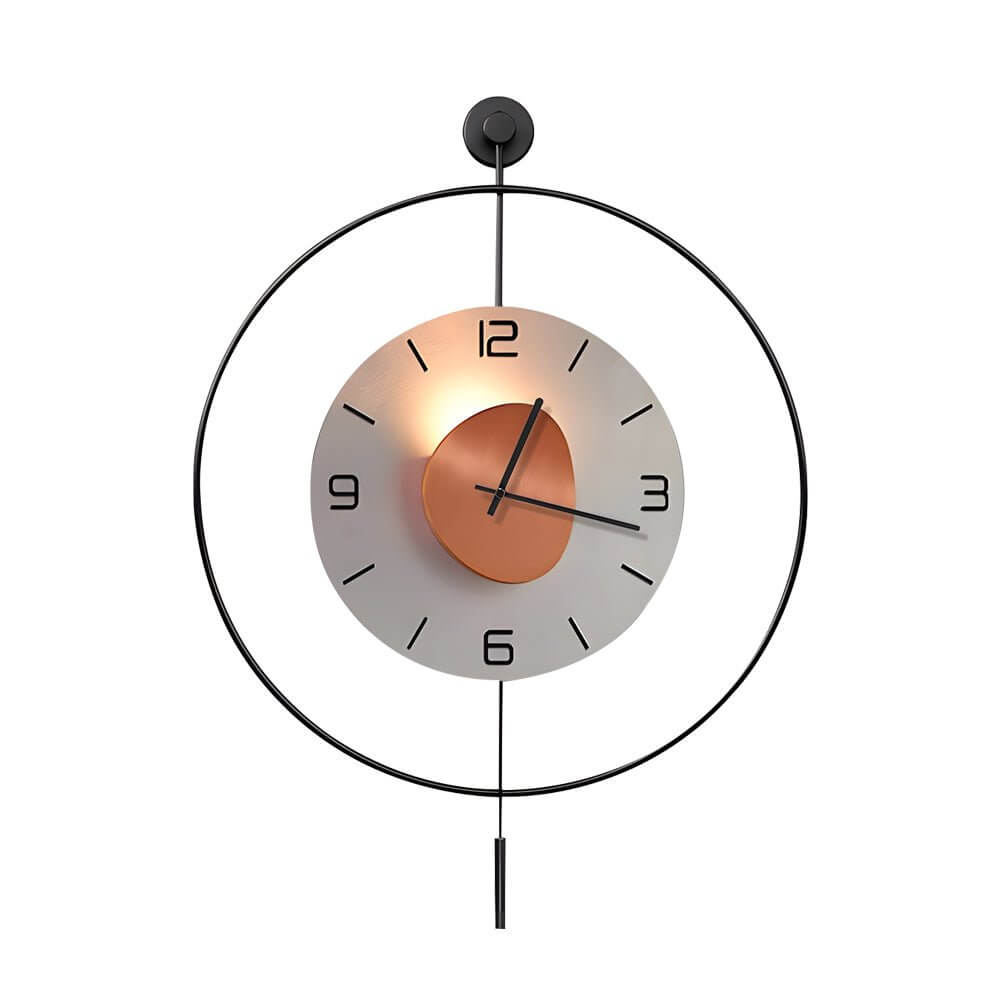 WINCHESTER METAL CIRCULAR LED TIMEPIECE WITH HANGING DESIGN
