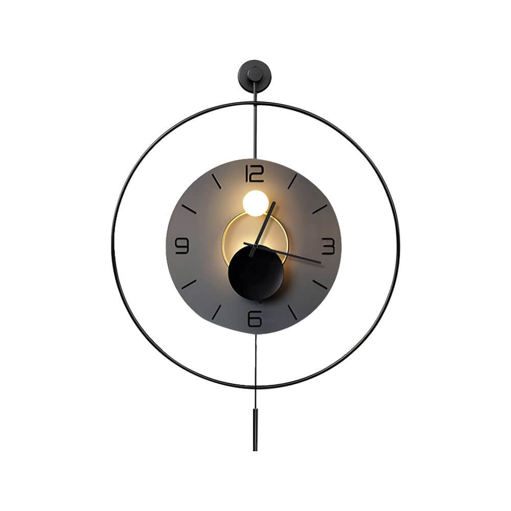 WINCHESTER METAL CIRCULAR LED TIMEPIECE WITH HANGING DESIGN
