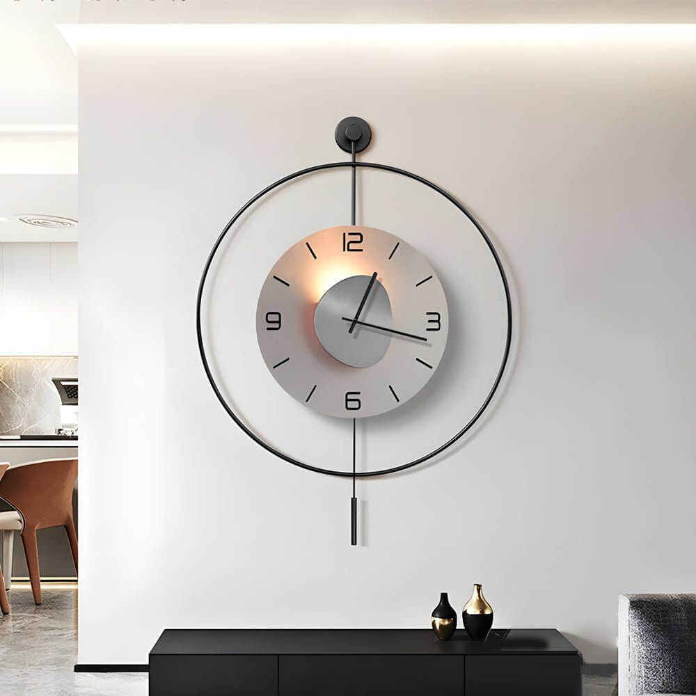 WINCHESTER METAL CIRCULAR LED TIMEPIECE WITH HANGING DESIGN