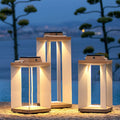 WINDSOR WOODEN SOLAR GLOW LANTERN FOR OUTDOOR AMBIENCE