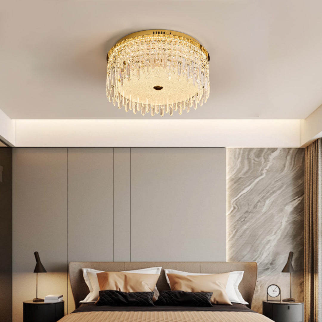 WINTHROP CRYSTAL FLUSH-MOUNTED LIGHT FIXTURE