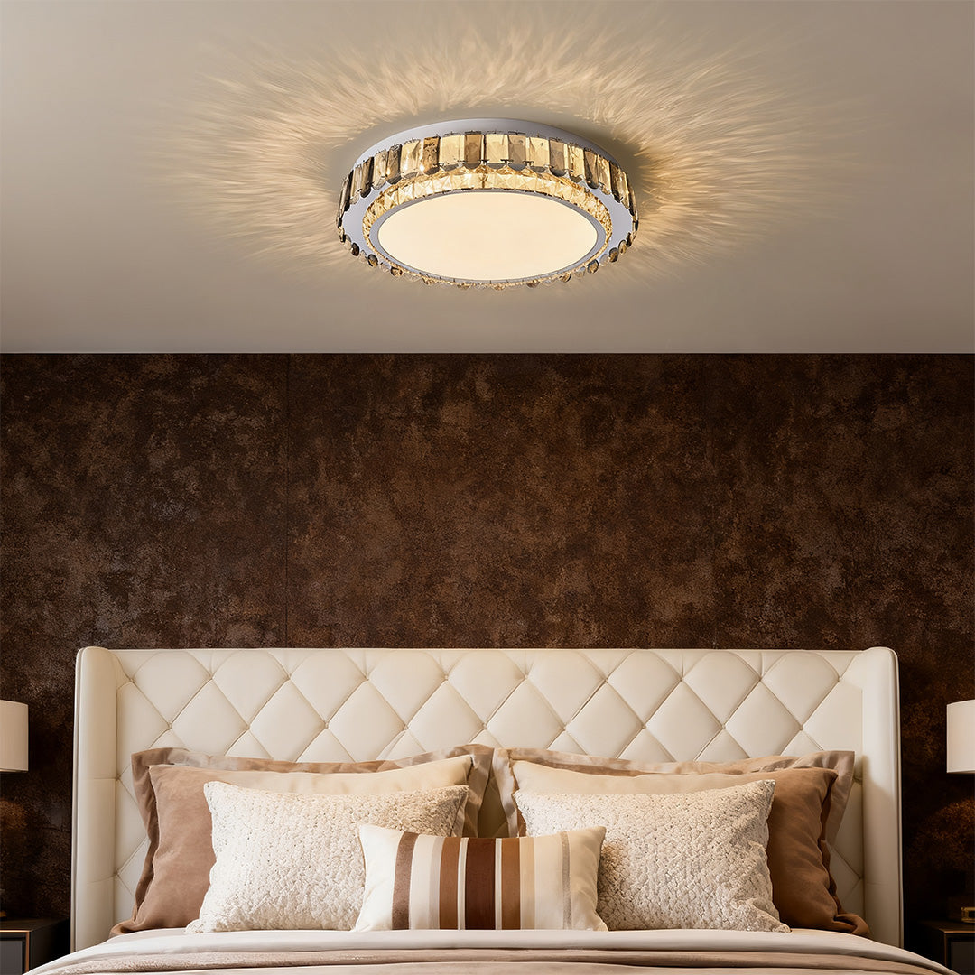 WINTHROP CRYSTAL EMBELLISHED FLUSH CEILING LIGHT