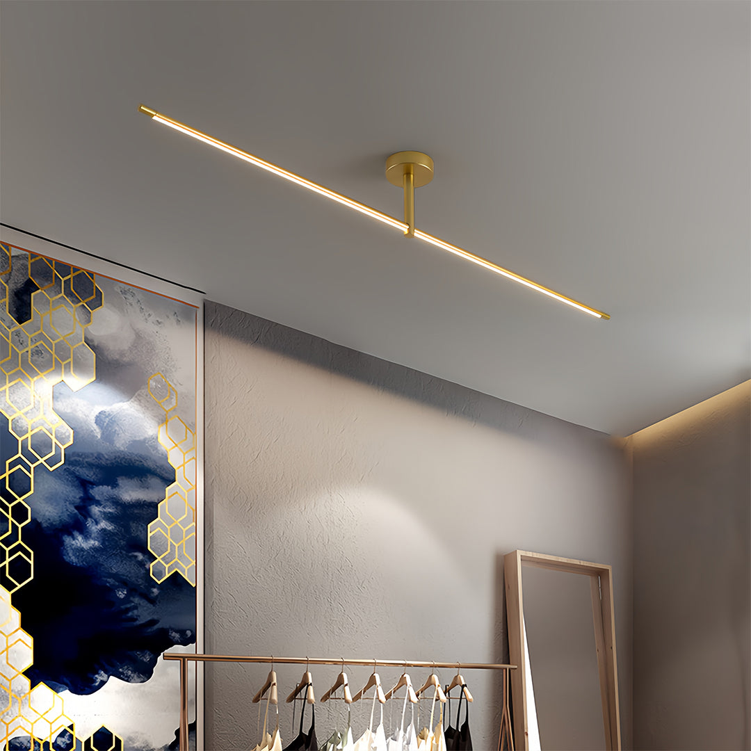 FENWICK MODERNIST BLACK AND GOLD LED CEILING LIGHT