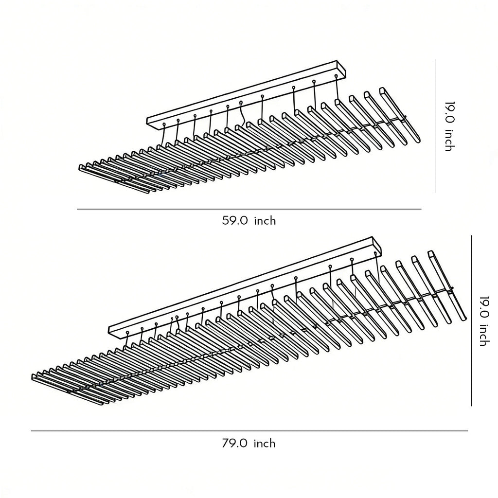 RAVENSTHORPE NORDIC FISHBONE LINEAR CEILING LANTERN
