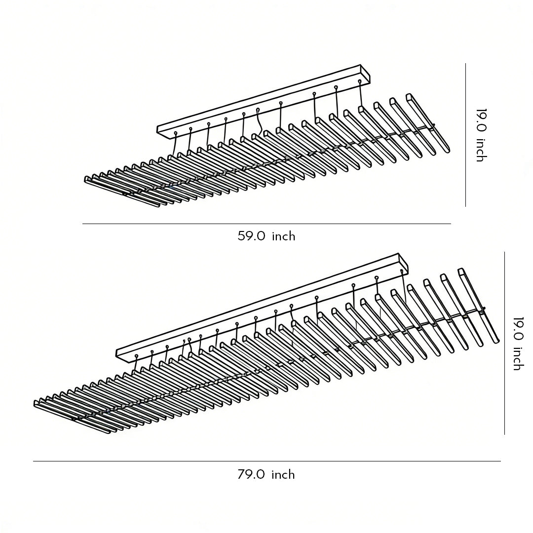 RAVENSTHORPE NORDIC FISHBONE LINEAR CEILING LANTERN