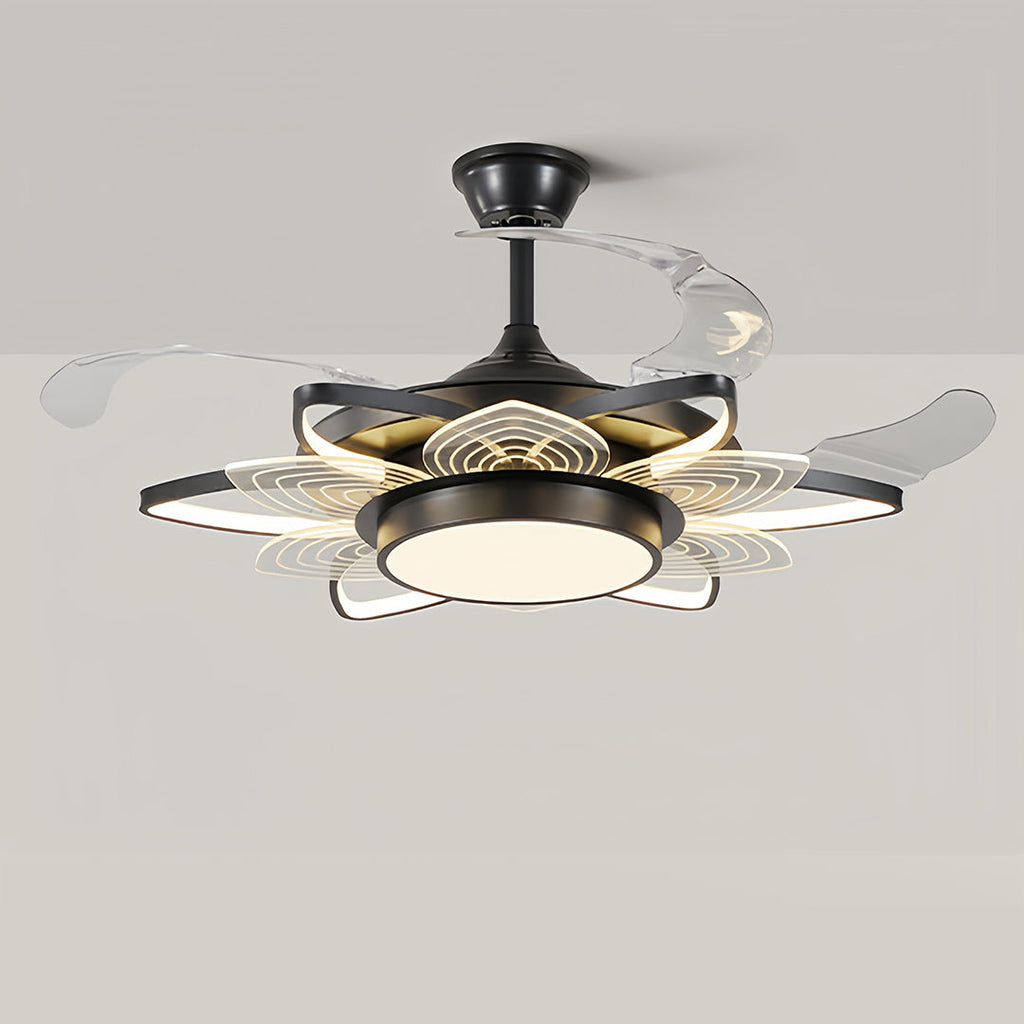 WINCHESTER BLACK IRON CEILING FAN WITH INTEGRATED LIGHTING