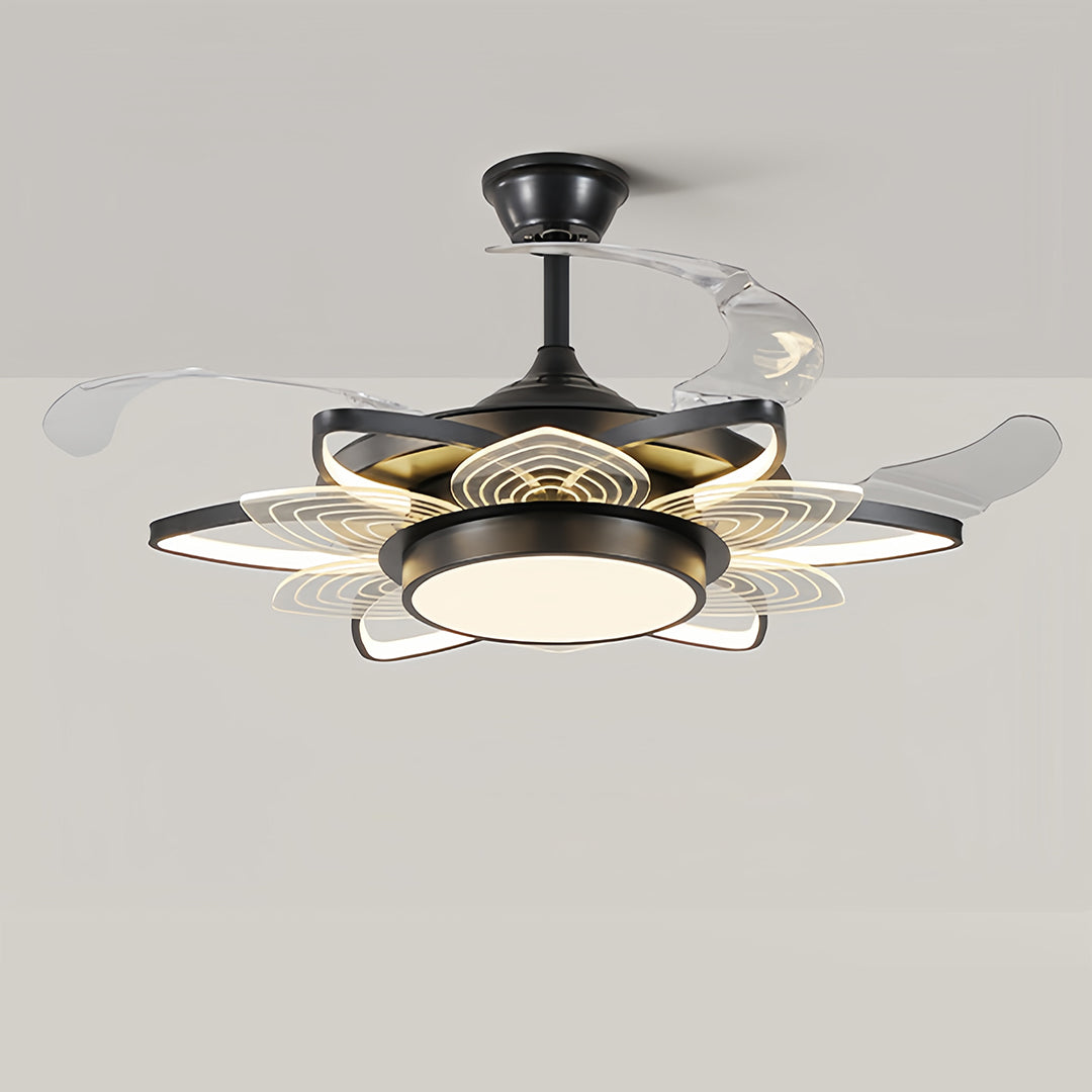 WINCHESTER BLACK IRON CEILING FAN WITH INTEGRATED LIGHTING