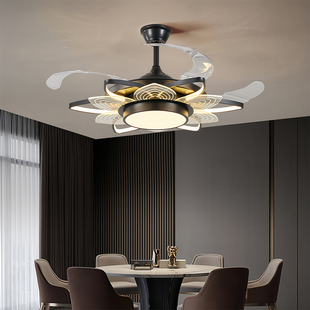 WINCHESTER BLACK IRON CEILING FAN WITH INTEGRATED LIGHTING