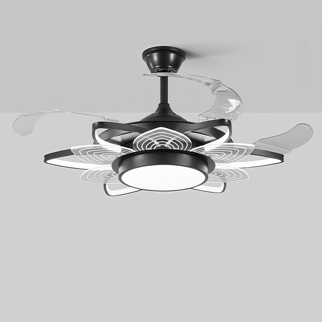 WINCHESTER BLACK IRON CEILING FAN WITH INTEGRATED LIGHTING