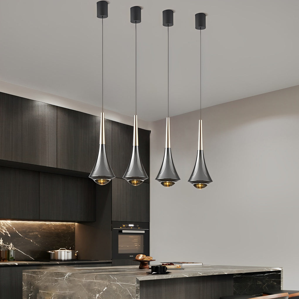 RAVENHURST MODERN BLACK CONE LED CEILING LANTERN