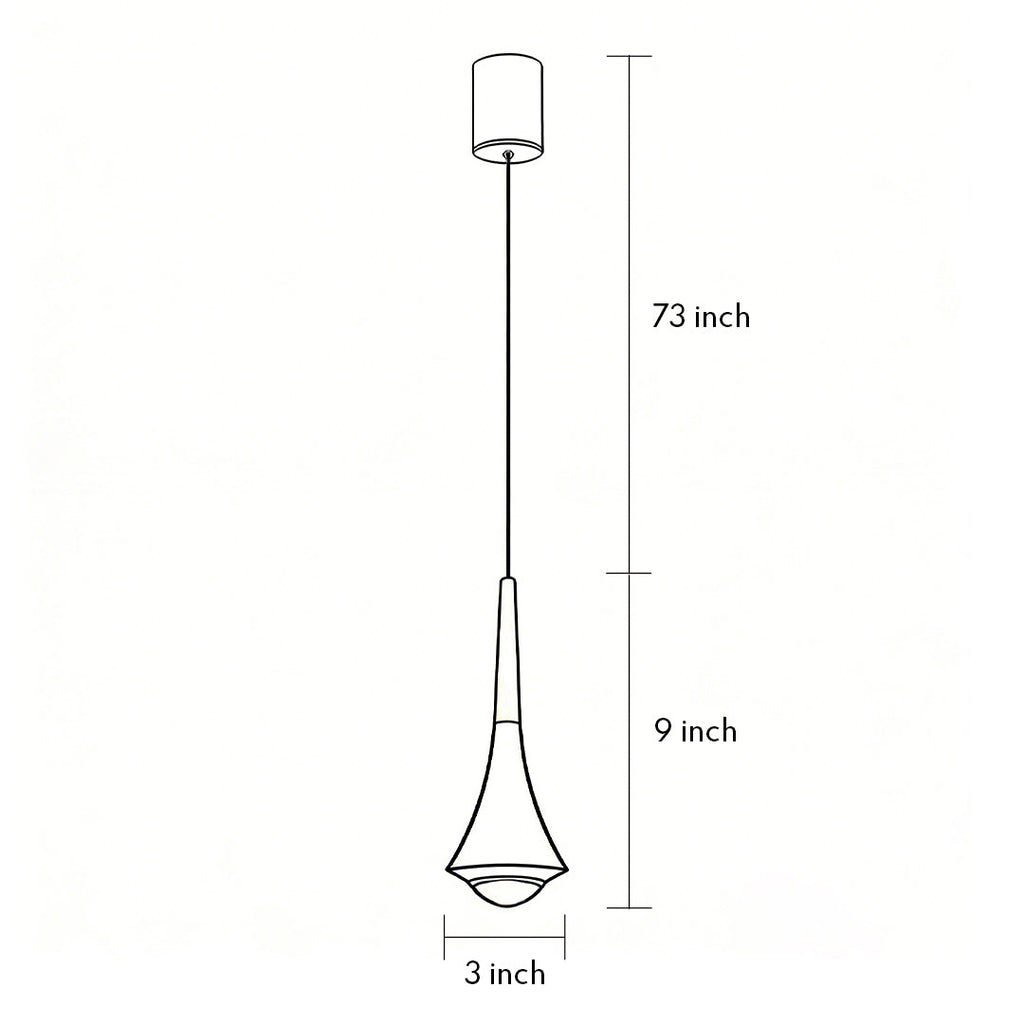 RAVENHURST MODERN BLACK CONE LED CEILING LANTERN