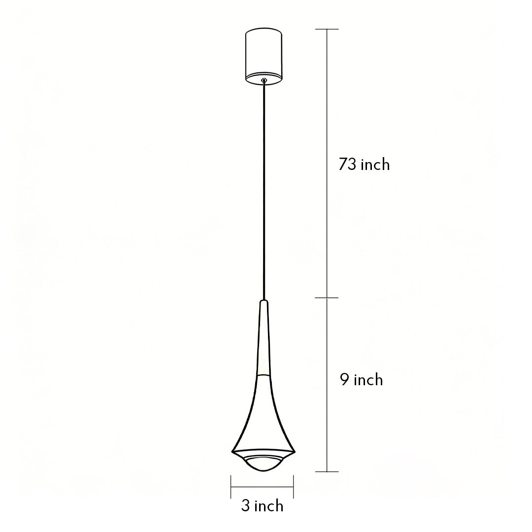 RAVENHURST MODERN BLACK CONE LED CEILING LANTERN