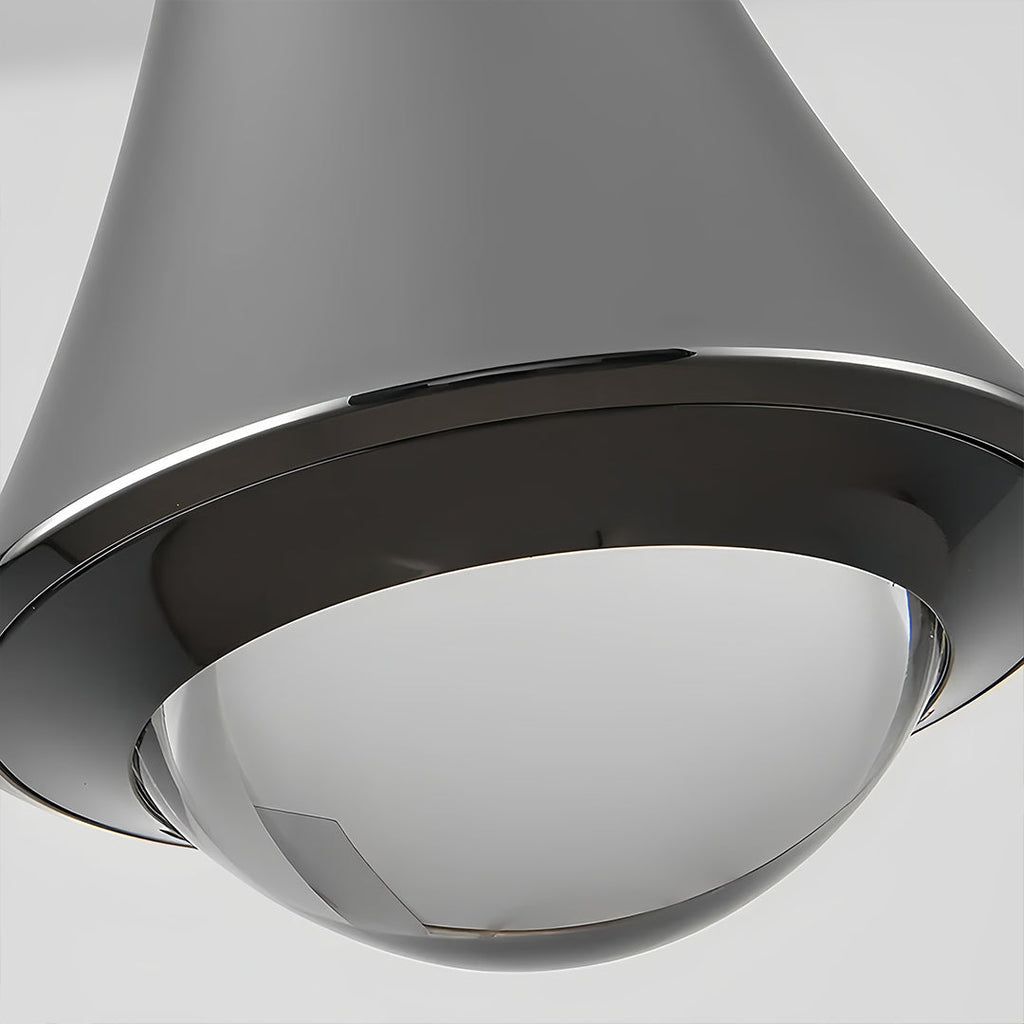 RAVENHURST MODERN BLACK CONE LED CEILING LANTERN