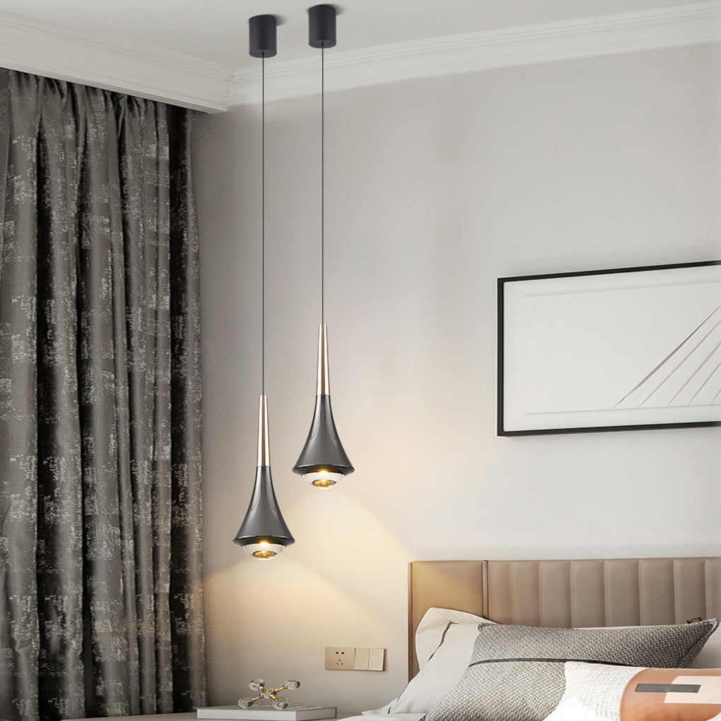 RAVENHURST MODERN BLACK CONE LED CEILING LANTERN