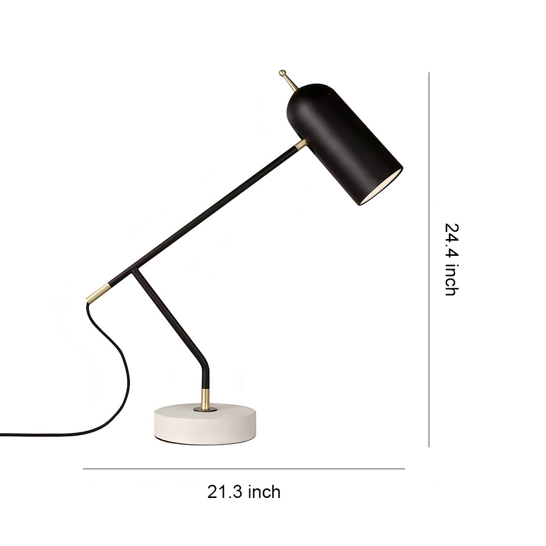 RAVENHURST MARBLE BASE DESK LIGHTING, MODERN MINIMALIST READING LAMP