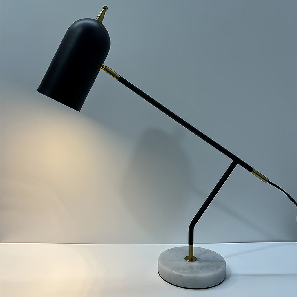 RAVENHURST MARBLE BASE DESK LIGHTING, MODERN MINIMALIST READING LAMP
