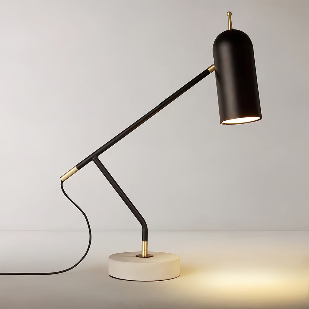 RAVENHURST MARBLE BASE DESK LIGHTING, MODERN MINIMALIST READING LAMP