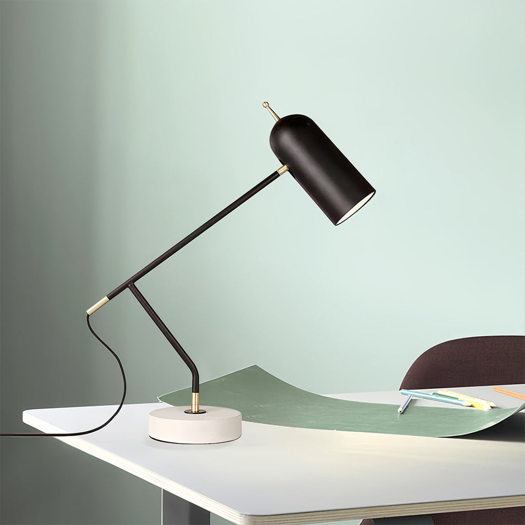 RAVENHURST MARBLE BASE DESK LIGHTING, MODERN MINIMALIST READING LAMP