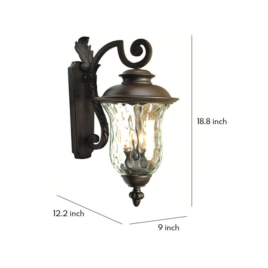 RAVENHURST OUTDOOR ALUMINUM WALL LANTERN WITH WATER-RESISTANT DESIGN