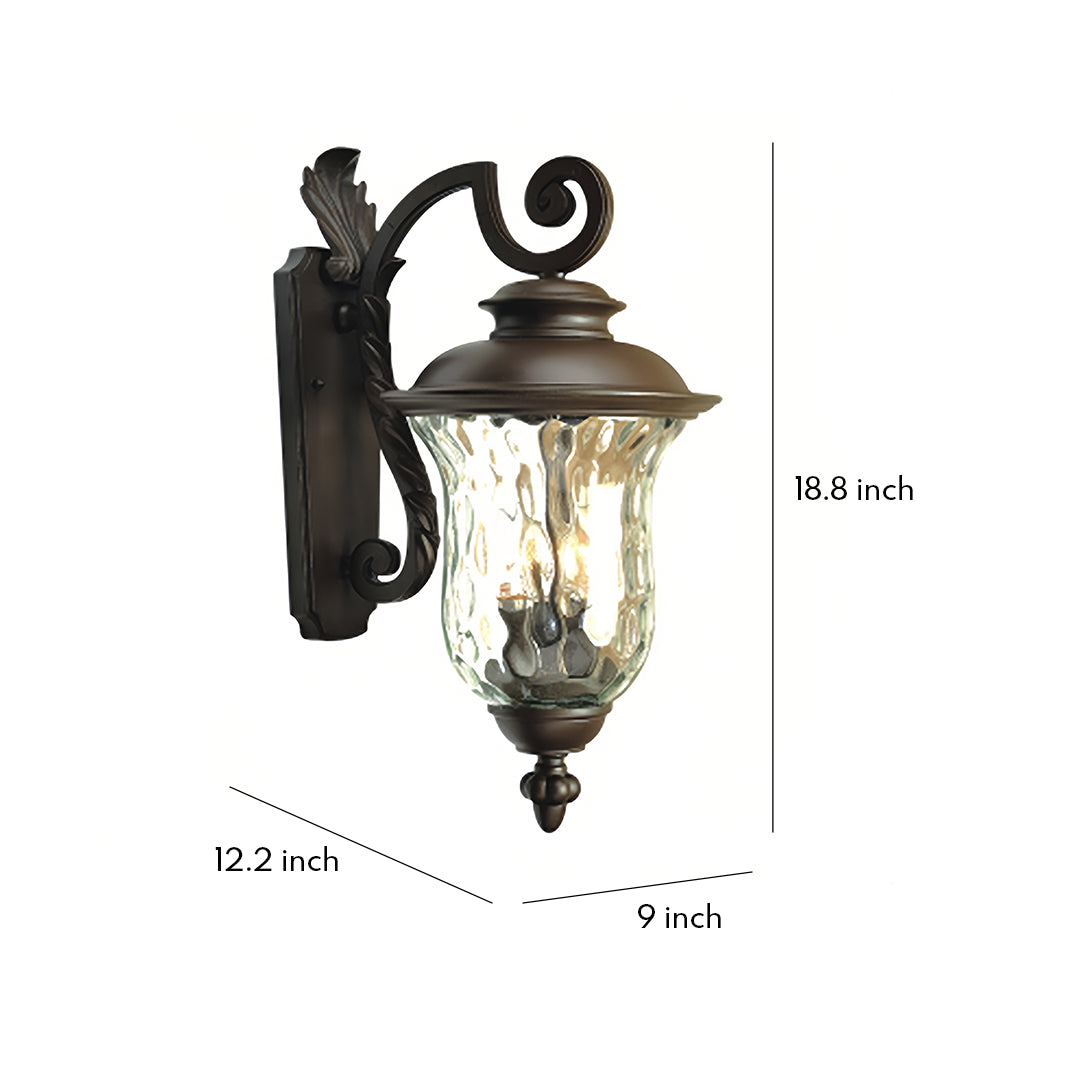 RAVENHURST OUTDOOR ALUMINUM WALL LANTERN WITH WATER-RESISTANT DESIGN