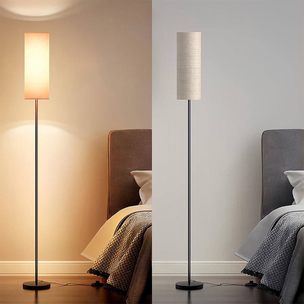 RAVENHALL IRON POST LAMP WITH LINEN SHADE