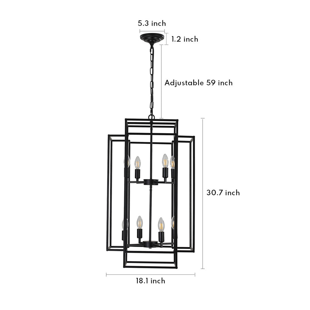 BRANSON RUSTIC IRON HANGING LANTERN