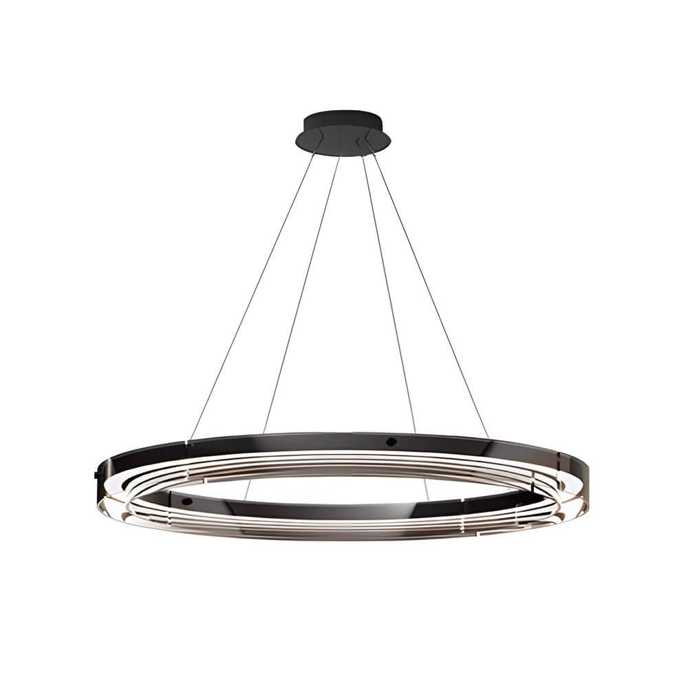 RAVENHALL BLACK CRYSTAL RING PENDANT LIGHT