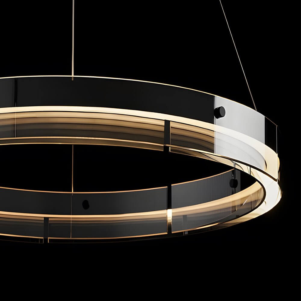 RAVENHALL BLACK CRYSTAL RING PENDANT LIGHT