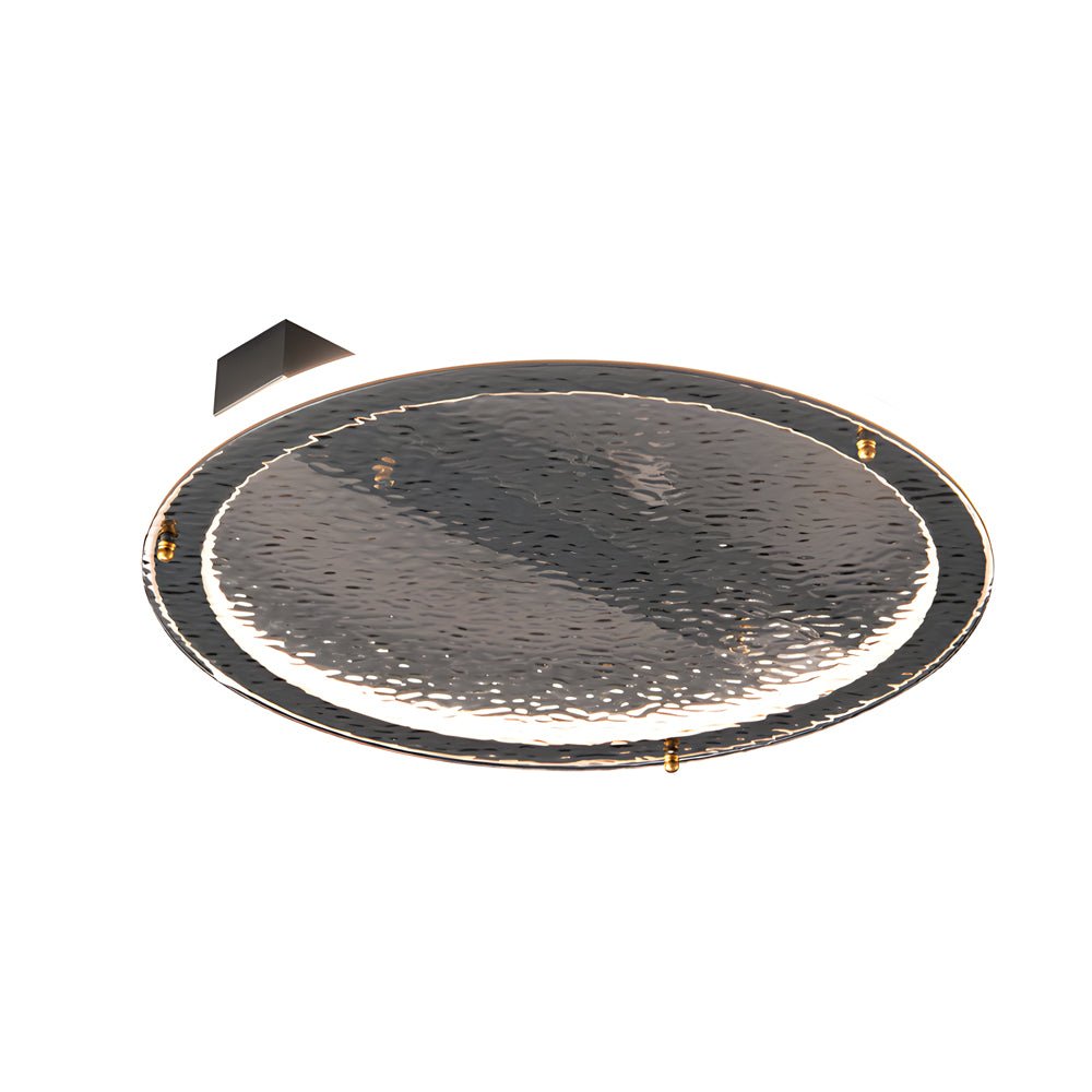 RAVENHURST BLACK CRYSTAL FLUSH MOUNT LIGHT