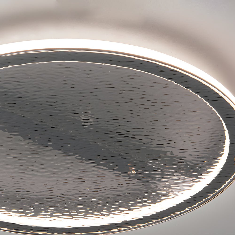 RAVENHURST BLACK CRYSTAL FLUSH MOUNT LIGHT