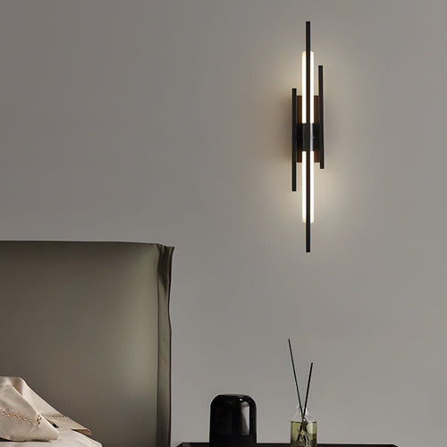 1. **WILLOUGHBY TRIO-TONE ACRYLIC WALL SCONCE**  
   A striking fusion of black, gold, and copper finishes, this modern LED wall sconce adds a contemporary flair to any space.

2. **CAVENDISH MODERNIST IRON WALL LANTERN**  
   Crafted from durable iron wi