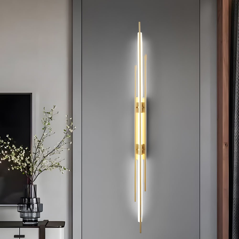 1. **WILLOUGHBY TRIO-TONE ACRYLIC WALL SCONCE**  
   A striking fusion of black, gold, and copper finishes, this modern LED wall sconce adds a contemporary flair to any space.

2. **CAVENDISH MODERNIST IRON WALL LANTERN**  
   Crafted from durable iron wi