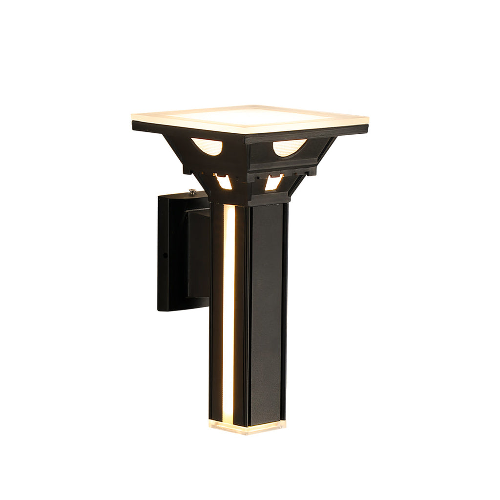WINDSOR GARDEN COLUMN LIGHTING, WEATHERPROOF ALUMINUM LED LANTERN