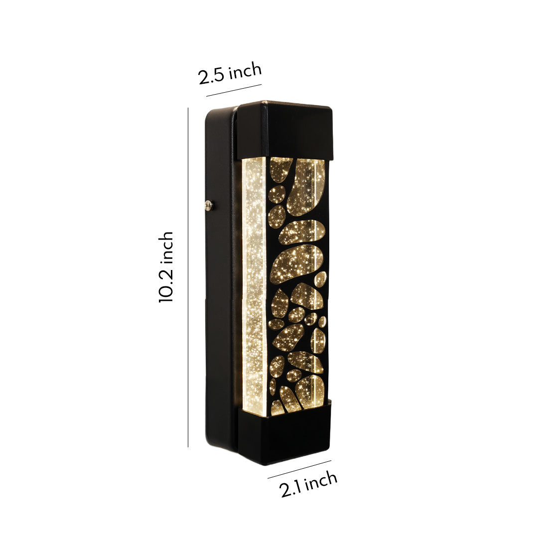 WINTERBOURNE CRYSTAL-ENCASED OUTDOOR LED WALL LANTERN