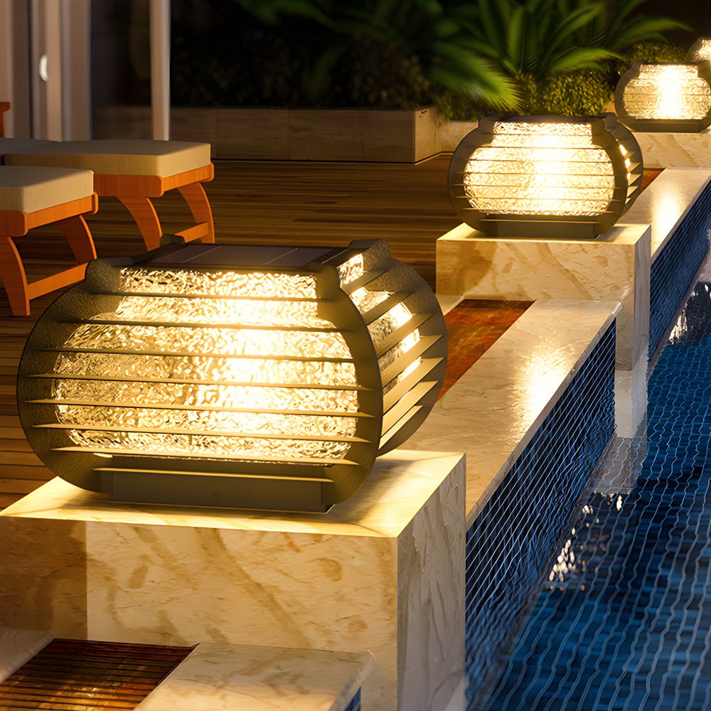 THORNBURY BLACK WOVEN SOLAR POST LIGHTING