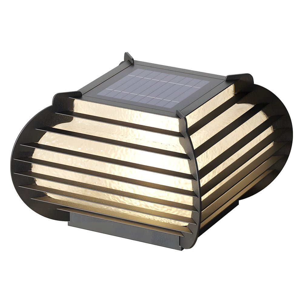 RAVENHURST BLACK WOVEN SOLAR POST LIGHT