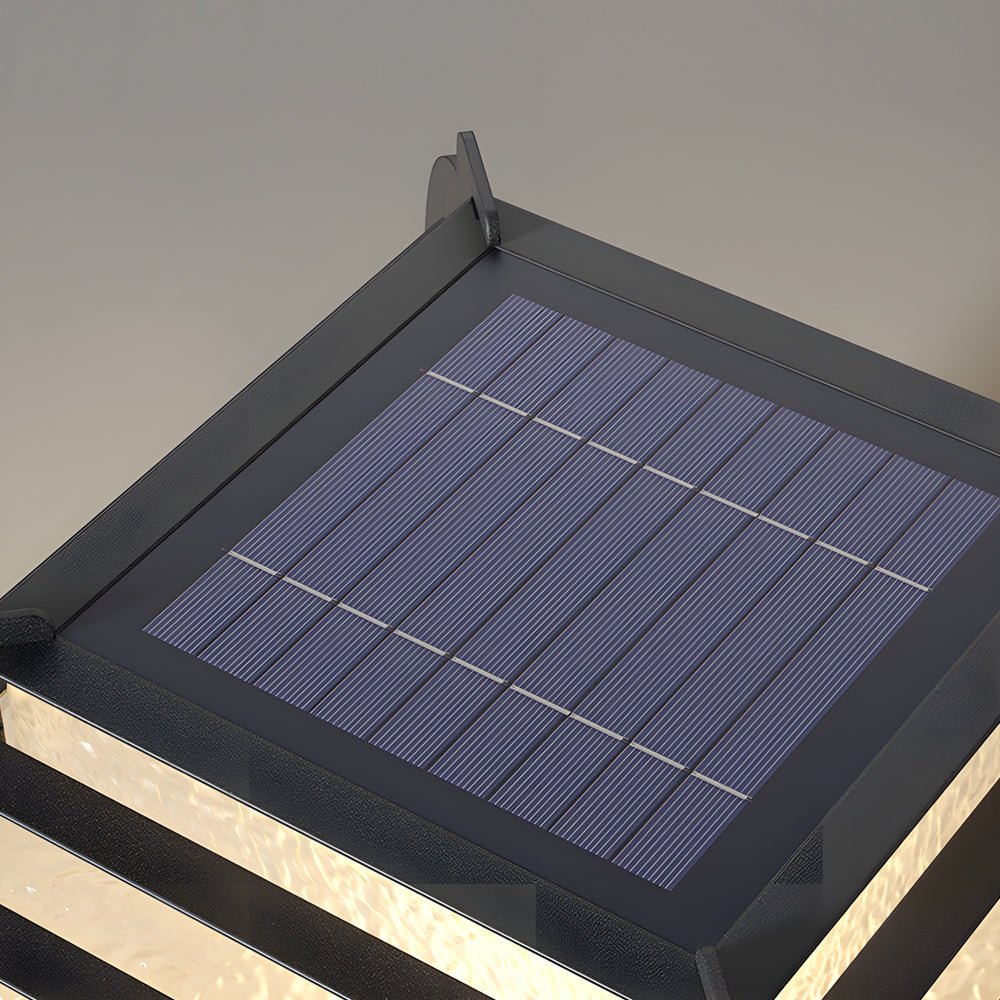 RAVENHURST BLACK WOVEN SOLAR POST LIGHT
