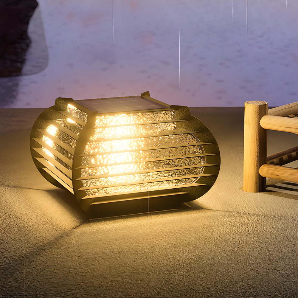 THORNBURY BLACK WOVEN SOLAR POST LIGHTING