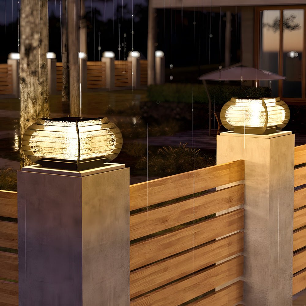 THORNBURY BLACK WOVEN SOLAR POST LIGHTING